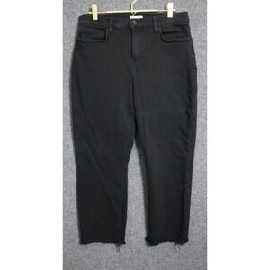 L'agence Jeans Women 29 Sada High Rise Slim Leg 25" Cropped Raw Hem Straight GUC